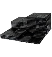 VICTORY RELAX Acacia Wood Patio Deck Tiles - 27 Pcs 12 Slats Interlocking Decking Tiles for Patio...