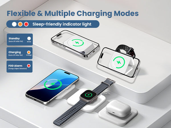 3 in one charger iphone watch and airpods