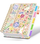 Spiral Journal Notebooks for Work, 300 Pages 5 Subject Notebook College Ruled with Dividers &amp; Tab...