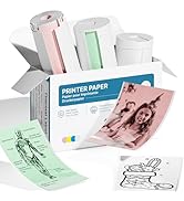 TYPONOS Genuine Self-Adhesive Thermal Printer Stickers, 54mmx3.2m Sticker Paper, Compatible with ...
