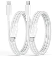 USB C to Lightning Cable 2Pack 3FT [MFi Certified] iPhone Fast Charger Cable,Braided Type C Power...
