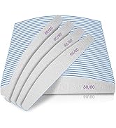 50 PCS Nail Files for Acrylic Nails, 80/80 Grit Nail File for Poly Nail Extension Gel Emery Board...
