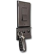 The No-Screwups Key Hook Organizer by Mount Genie (Black, 1-Pack): Wall Mount with No Damaging Sc...