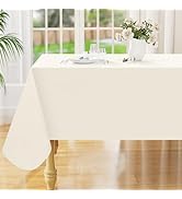 Smiry Rectangle Table Cloth 60x84 Inch, Waterproof Wipeable Vinyl Tablecloths Protector, Oil Spil...