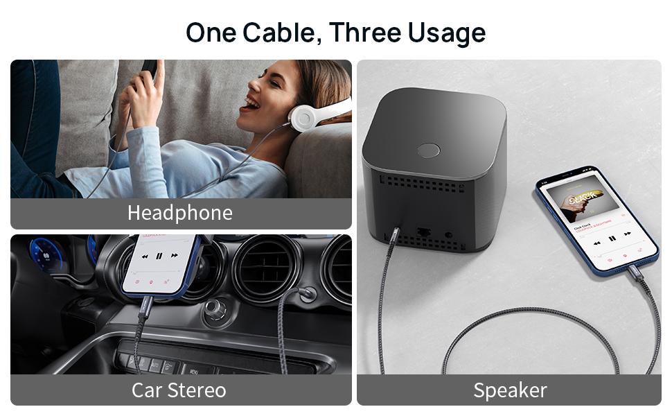 One cable, three usage