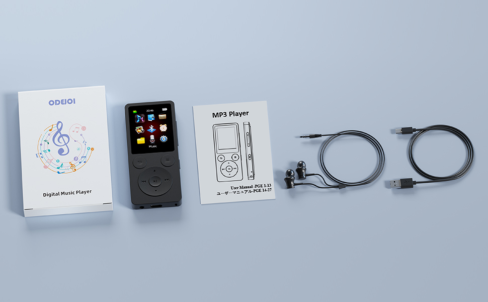 Mini MP3 Player Kids 64GB Large Physical Buttons Seniors Music Player with Bluetooth Auto Reconnect