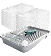 Mister Rui Paint Tray, 22 Pack 9 Inch Paint Roller Trays, Disposable Paint Tray with Liners and 5...