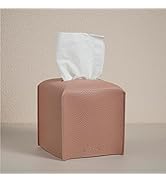 OLETHA Aesthetic Tissues Cube Box Cover, Square Tissue Box Holder, Pink