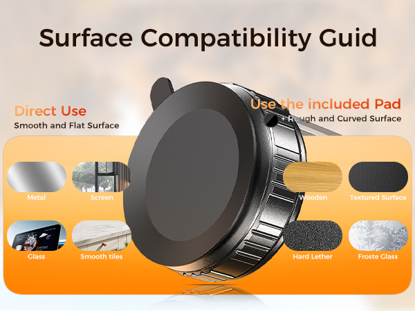 360° Rotation Vacuum Magnetic Phone Holder