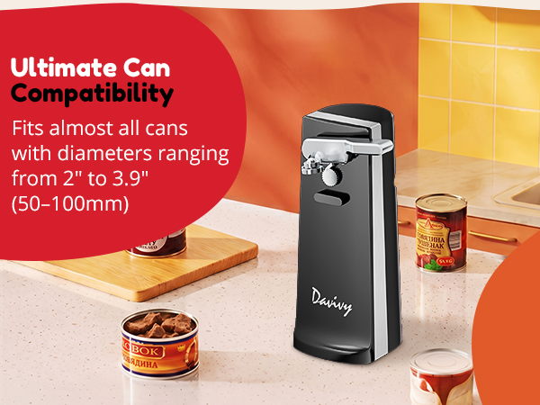 NK-0709 Wide-compatibility can opener fits 2&amp;amp;#34;-3.9&amp;amp;#34; diameter food cans of all sizes