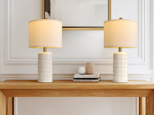 PoKat 20’‘ Small Modern Lamps Set of 2