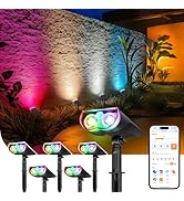 Linkind Smart Solar Lights Outdoor SL5 with Motion Sensor, APP Control Cool/Warm White/Color Chan...