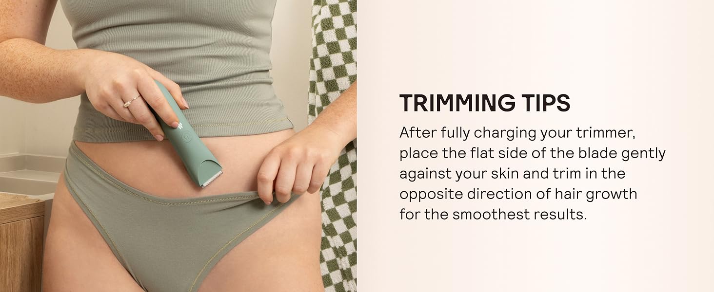 Trim in the opposite direction of hair growth for the smoothest results.
