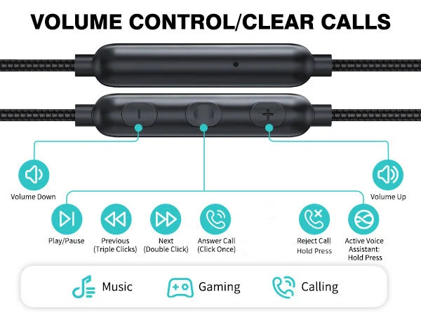 over ear usb c headphones wired with hook sport earbuds