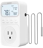 INKBIRD Digital Thermostat Outlet Temperature Controller Outlet Socket Heating/Cooling Control 12...