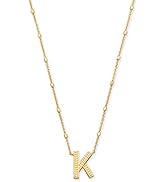 Kendra Scott Letters A-Z Pendant Necklace for Women, Fashion Jewelry, 14k Gold-Plated Brass