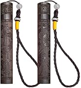 Huwane Portable Toothpick Holder Pocket Wooden Toothpick Case 2 Packs Travel Handmade Craft Purse...