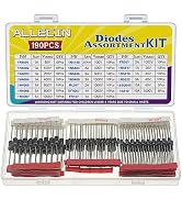 ALLECIN 20Values Diodes Kit 1N4001 1N4002 1N4003 1N4004 1N4005 1N4006 1N4007 1N4148 1N5404 1N5406...
