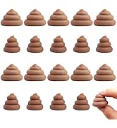 Luckana 20 Pack Mini Poop Prank Toys, Soft Fun Squeeze Stress Relief Toy for Kids Adults Gifts