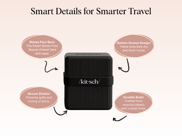 Kitsch 2-Compartment Travel Soap Case