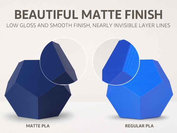 beautiful matte finish, nearly invisible layer lines