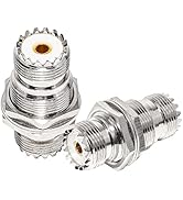 Anina UHF Female to Female Jack Bulkhead Coax Connector SO-239 PL-259 RF Coaxial Cable Adapter 2-...