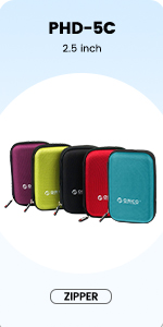 ORICO External Hard Drive Case for 3.5 Inch HDD/SSD 5 Packs Portable Hard Drive Carrying Protective ...
