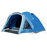 EchoSmile 2-4 Person Camping Tent with Vestibule, Waterproof PU 3000mm Family Tent, Easy Setup Ou...
