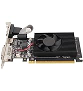 Yunseity GT610 Graphic Card, 2GB DDR3 64 Bit Gaming Graphics Card with Cooling Fan, Support VGA D...