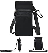 Crossbody Phone Purse with Water Bottle Holder - Multi-Function Cell Phone Pouch with Zipper &amp; Me...