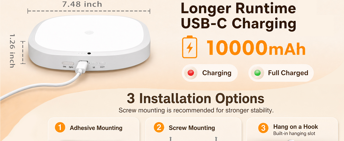 rechargeable motion sensor light