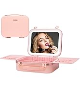 Extrei Gent Travel Makeup Train Case With LED Lights, 3 Brightness Adjustable Portable Makeup Org...