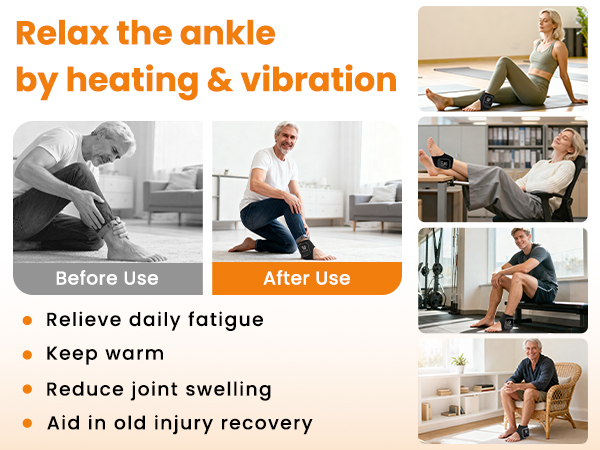 ankle massage tobillera termica fascitis plantar tobillera termica masajeadora heated ankle wrap