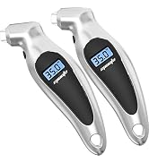EPAuto Slim Digital Tire Pressure Gauge,Sliver, Set of 2, Silver