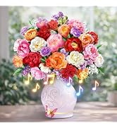 APOTODITO Birthday Card for Women, Flower Bouquet 3D Card, Birthday Gifts with Music and Light, G...