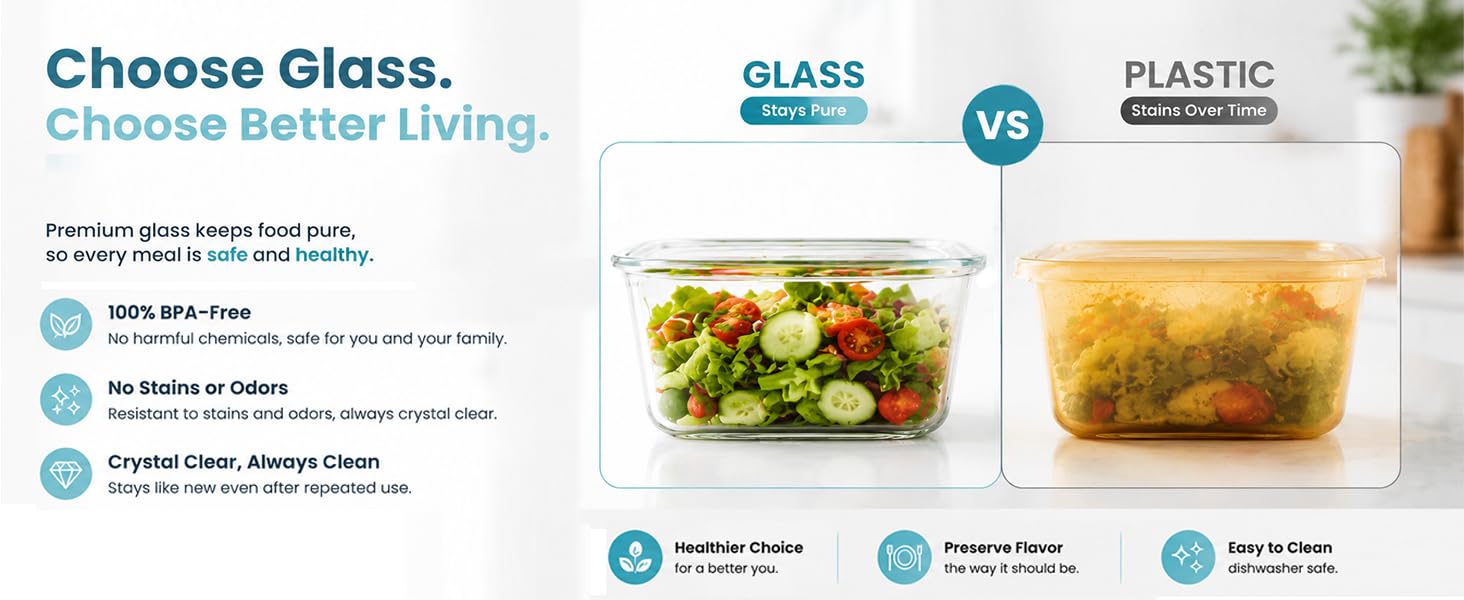 glass food storage container