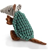 Hollypet Plush Dog Squeaky Toy Stuffed Armadillo Animal Pet Puppy Chew Toys with Clean Teeth for ...