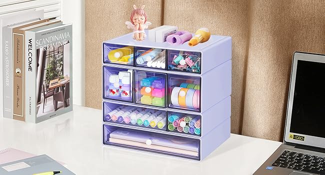 Purple Stationary organizer for back to school