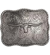 Western Cowboy Belt Buckle - Texas Bull Skull Belt Buckle for Men women