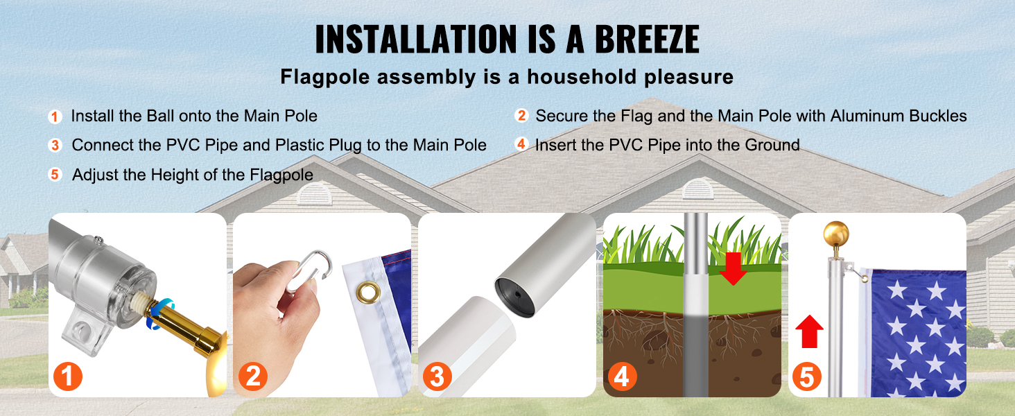 telescopic flag pole