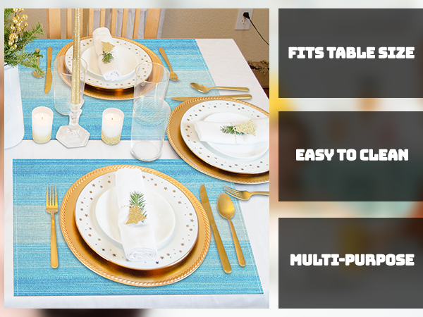blue placemats set of 4