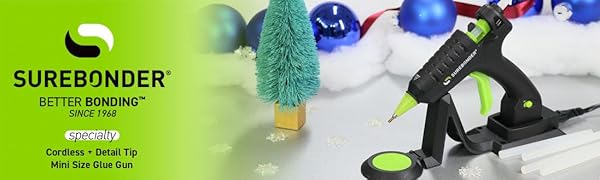 surebonder,cordless glue gun,cordless hot glue gun,CL-195F,detail tip,glue gun cordless,hot glue gun