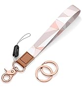 Rimilak Wristlet Keychain, Wrist Lanyard Key Chain for Women Men Car Keys ID Badges Card Wallet P...