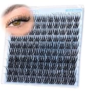 PHKERATA Wispy Lash Clusters 12-14-16mm Natural Cluster Eyelash Extensions DIY Eyelash Clusters f...