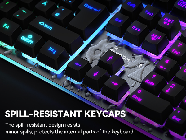 104 keys wired RGB gaming keyboard