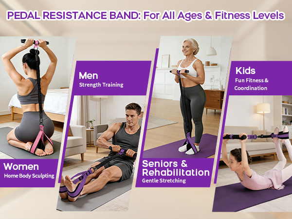multifunction pedal resistance band