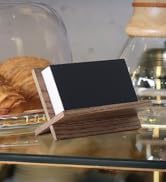 wooden business card holer