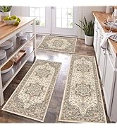 Boho Kitchen Rug Sets 3 Piece with Runner Non Slip Kitchen Rugs and Mats Washable Kitchen Ma...