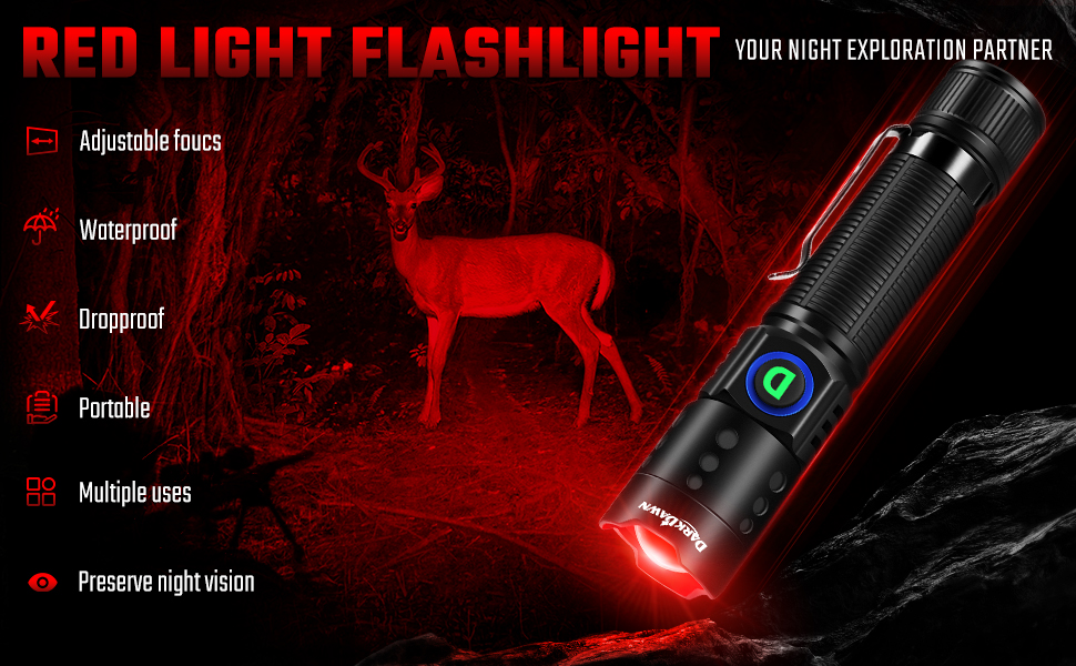 Red Light Flashlight