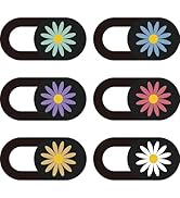 PRESSINART 6Pcs 6 Styles Laptop Camera Cover Slide Floral 0.04 Inch Ultra Thin Webcam Cover for M...